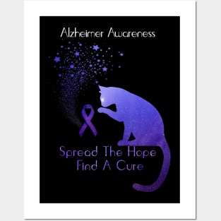 Alzheimer Awareness Spread The Hope Find A Cure Gift Posters and Art